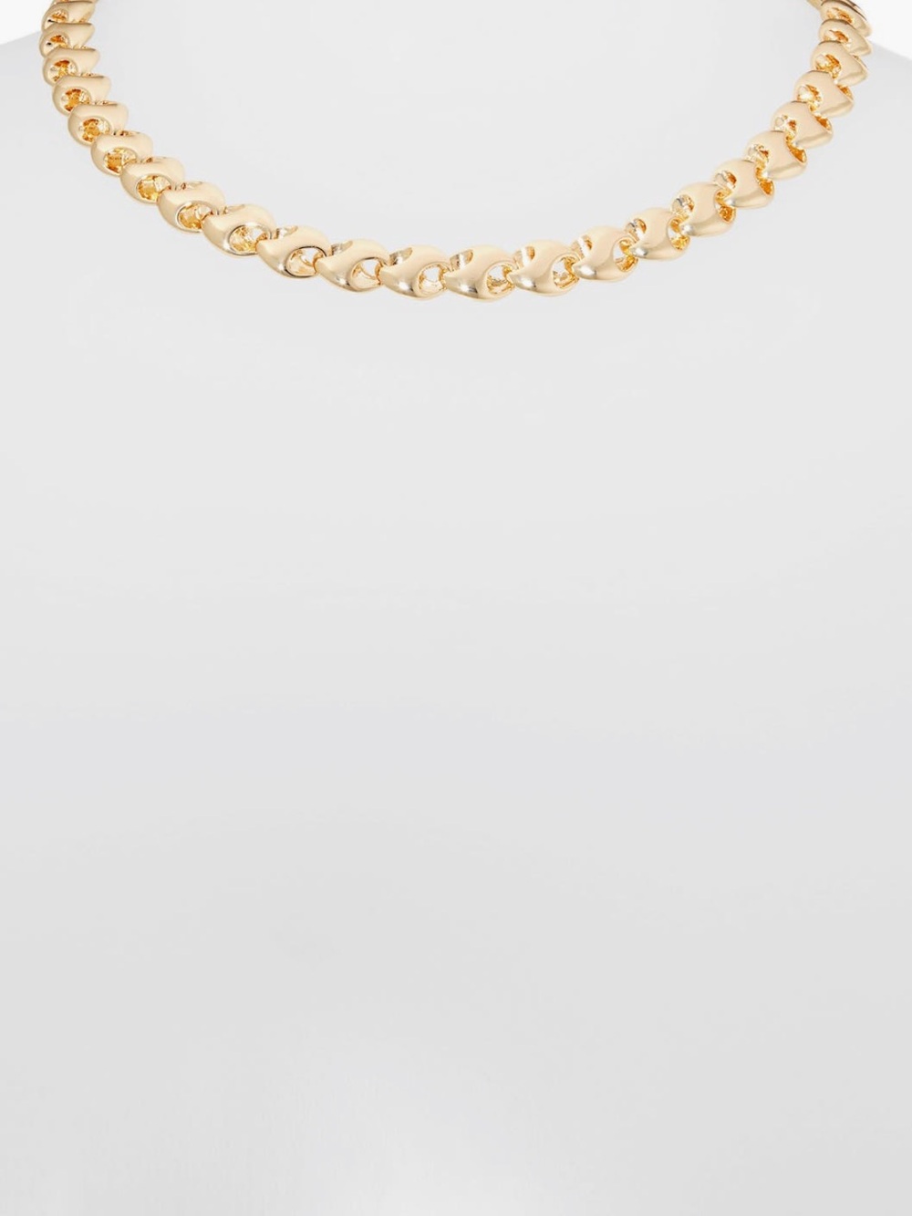 Statement Necklace in Polished Gold Interlock Link - Picture 4 of 5